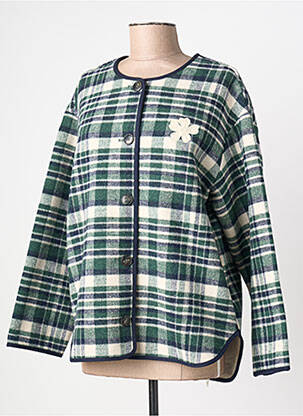 Veste casual col rond vert ICHI femme