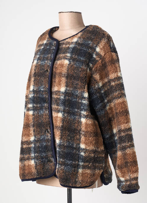 Veste casual col rond marron ICHI femme