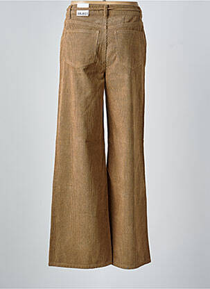 Pantalon flare stretch taille haute marron OBJECT femme