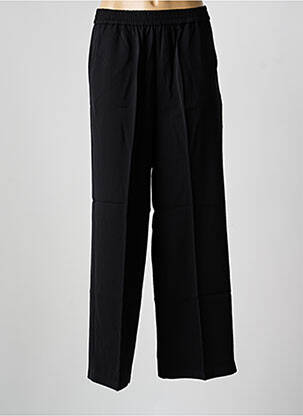 Pantalon large tissage crêpe taille haute noir GRACE & MILA femme