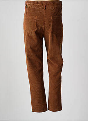 Pantalon slim taille haute taille haute marron MARIE ILE DE RE femme