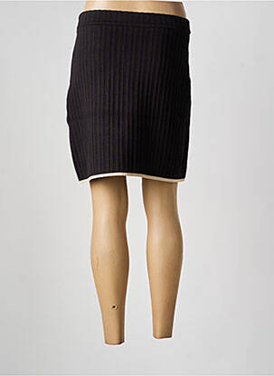Jupe courte coupe droite noir ICHI femme