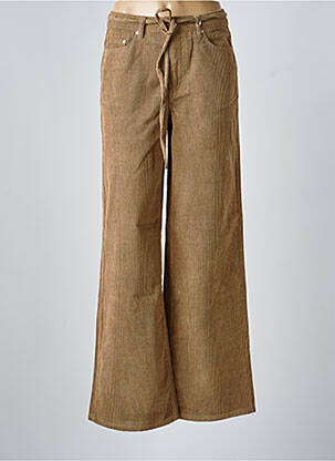 Pantalon flare stretch taille haute marron OBJECT femme