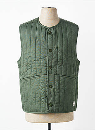 Veste casual fermeture boutonnée sur le devant vert THINKING MU homme