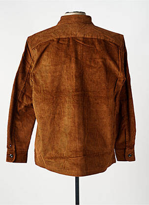 Chemise manches longues coupe droite marron TOMMY HILFIGER homme