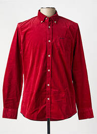 Chemise manches longues coupe droite rouge NEW ZEALAND AUCKLAND homme
