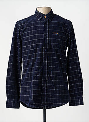 Chemise manches longues imprimé fantaisie bleu NEW ZEALAND AUCKLAND homme