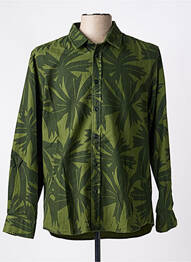 Chemise manches longues imprimé fantaisie vert BASK IN THE SUN homme
