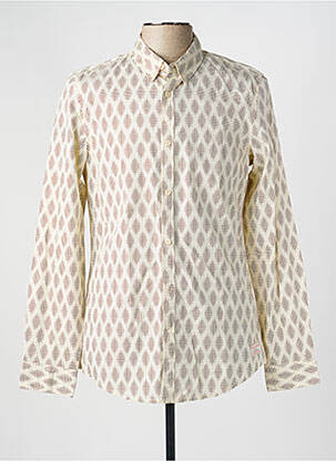 Chemise manches longues imprimé fantaisie beige SCOTCH & SODA homme