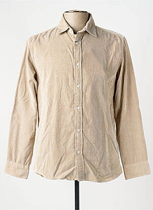 Chemise manches longues coupe droite beige SELECTED homme