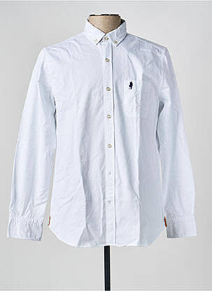 Chemise manches longues coupe droite blanc MCS homme