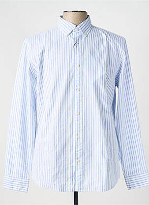 Chemise manches longues imprimé fantaisie bleu SELECTED homme
