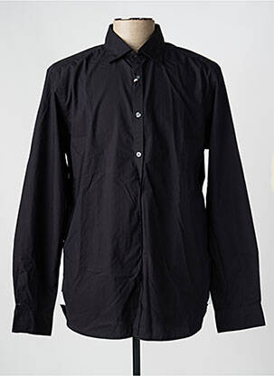 Chemise manches longues coupe droite noir FIL NOIR homme