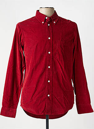 Chemise manches longues coupe droite rouge MINIMUM homme