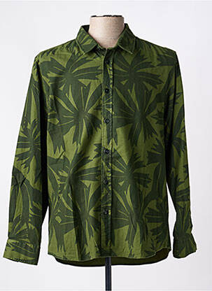 Chemise manches longues imprimé fantaisie vert BASK IN THE SUN homme