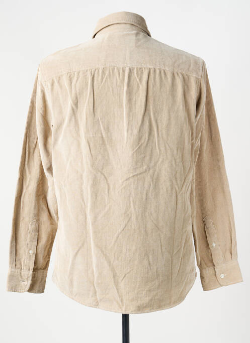 Chemise manches longues coupe droite beige SELECTED homme