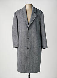 Manteau long poches sans capuche gris SELECTED homme