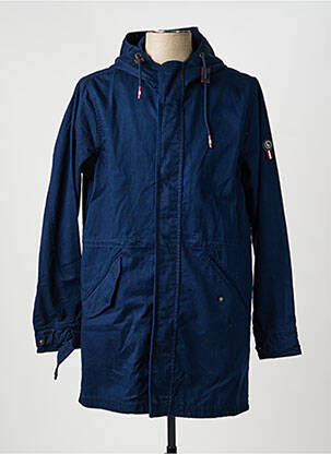 Parka manches longues a capuche bleu EL GANSO homme