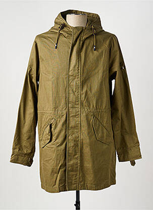 Parka manches longues a capuche vert EL GANSO homme