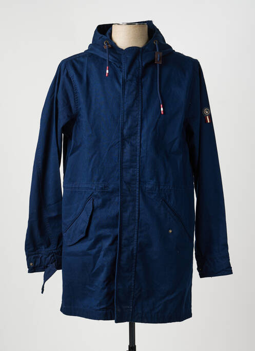 Parka manches longues a capuche bleu EL GANSO homme