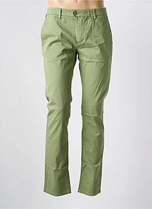 Pantalon chino tissage popeline taille normale vert TELERIA ZED homme