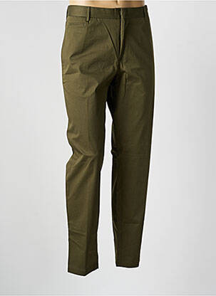 Pantalon chino fermeture zippée sous rabat avec crochet taille normale vert STRELLSON homme