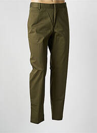 Pantalon chino fermeture zippée sous rabat avec crochet taille normale vert STRELLSON homme