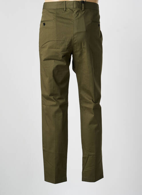 Pantalon chino fermeture zippée sous rabat avec crochet taille normale vert STRELLSON homme