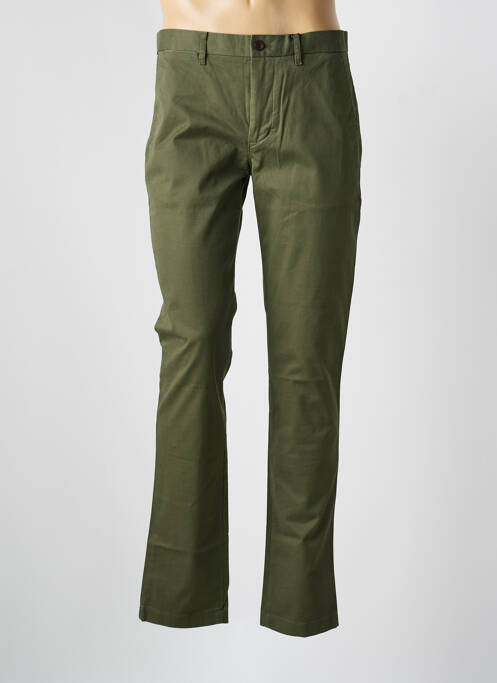 Pantalon chino fermeture zippée sous rabat avec crochet taille normale vert STRELLSON homme