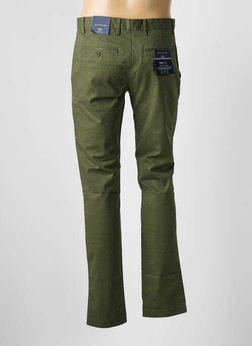 Pantalon chino fermeture zippée sous rabat avec crochet taille normale vert STRELLSON homme