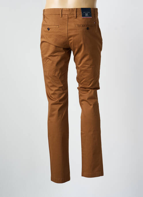 Pantalon chino tissage popeline taille normale marron TOMMY HILFIGER homme