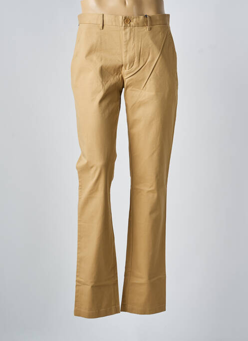 Pantalon chino tissage popeline taille normale marron TOMMY HILFIGER homme