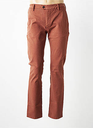 Pantalon chino stretch taille normale marron TELERIA ZED homme