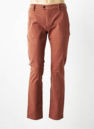 Pantalon chino stretch taille normale marron TELERIA ZED homme