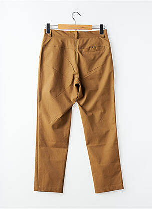 Pantalon chino tissage popeline taille normale marron KWAY homme