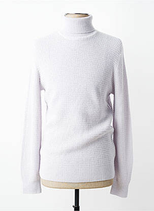 Pull col roulé coupe cintrée manches longues gris STRELLSON homme