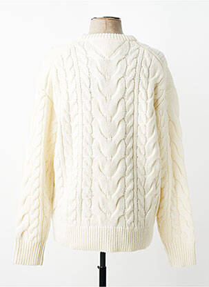 Pull col rond manches longues beige TOMMY HILFIGER homme
