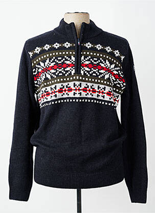 Pull maille tricot manches longues noir NEW ZEALAND AUCKLAND homme