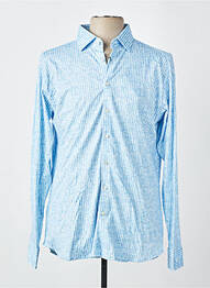 Chemise manches longues imprimé fantaisie bleu DESOTO homme