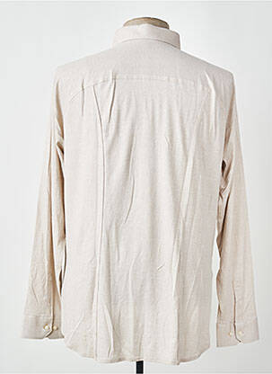 Chemise manches longues coupe cintrée beige DESOTO homme