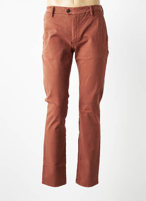 Pantalon chino stretch taille normale marron TELERIA ZED homme