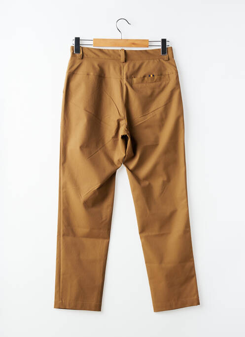 Pantalon chino tissage popeline taille normale marron KWAY homme