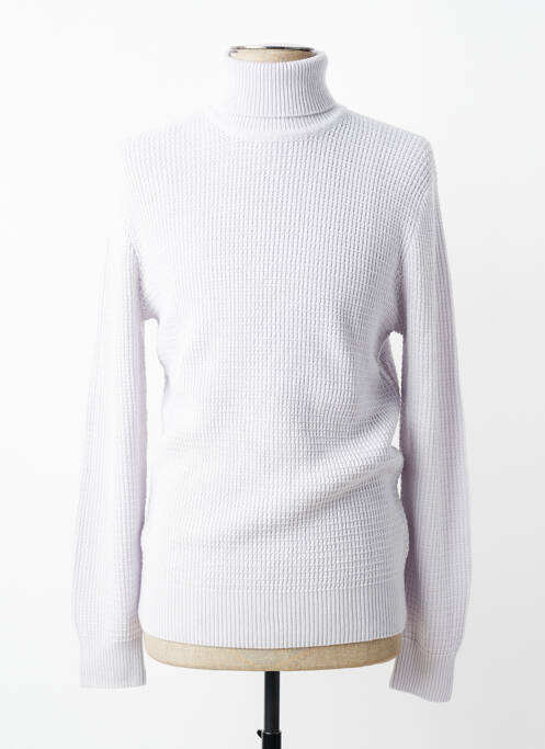 Pull col roulé coupe cintrée manches longues gris STRELLSON homme