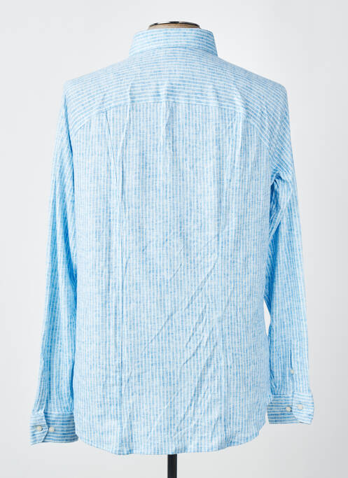 Chemise manches longues imprimé fantaisie bleu DESOTO homme