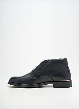 Bottines/boots tissage satiné talon bas noir TOMMY HILFIGER homme
