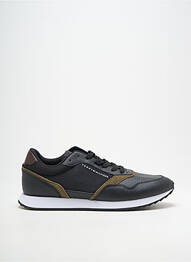 Baskets tissage satiné bout rond noir TOMMY HILFIGER homme