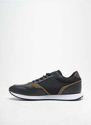 Baskets tissage satiné bout rond noir TOMMY HILFIGER homme