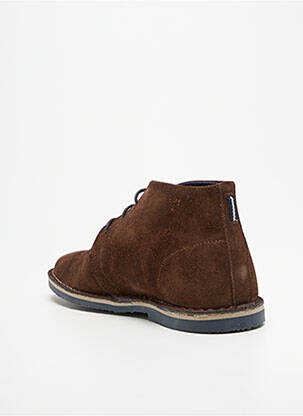 Bottines/boots fermeture lacets bout rond marron EL GANSO homme