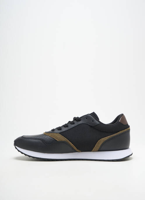 Baskets tissage satiné bout rond noir TOMMY HILFIGER homme