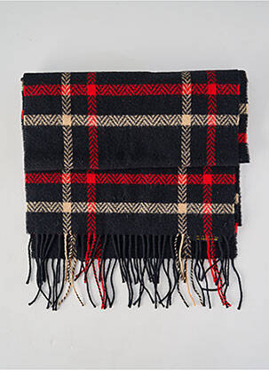 Echarpe imprimé rayures noir GLEN PRINCE homme